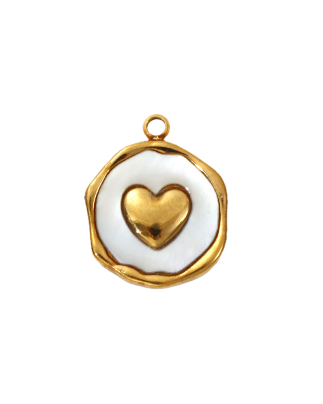 Charm médaille coeur & lune