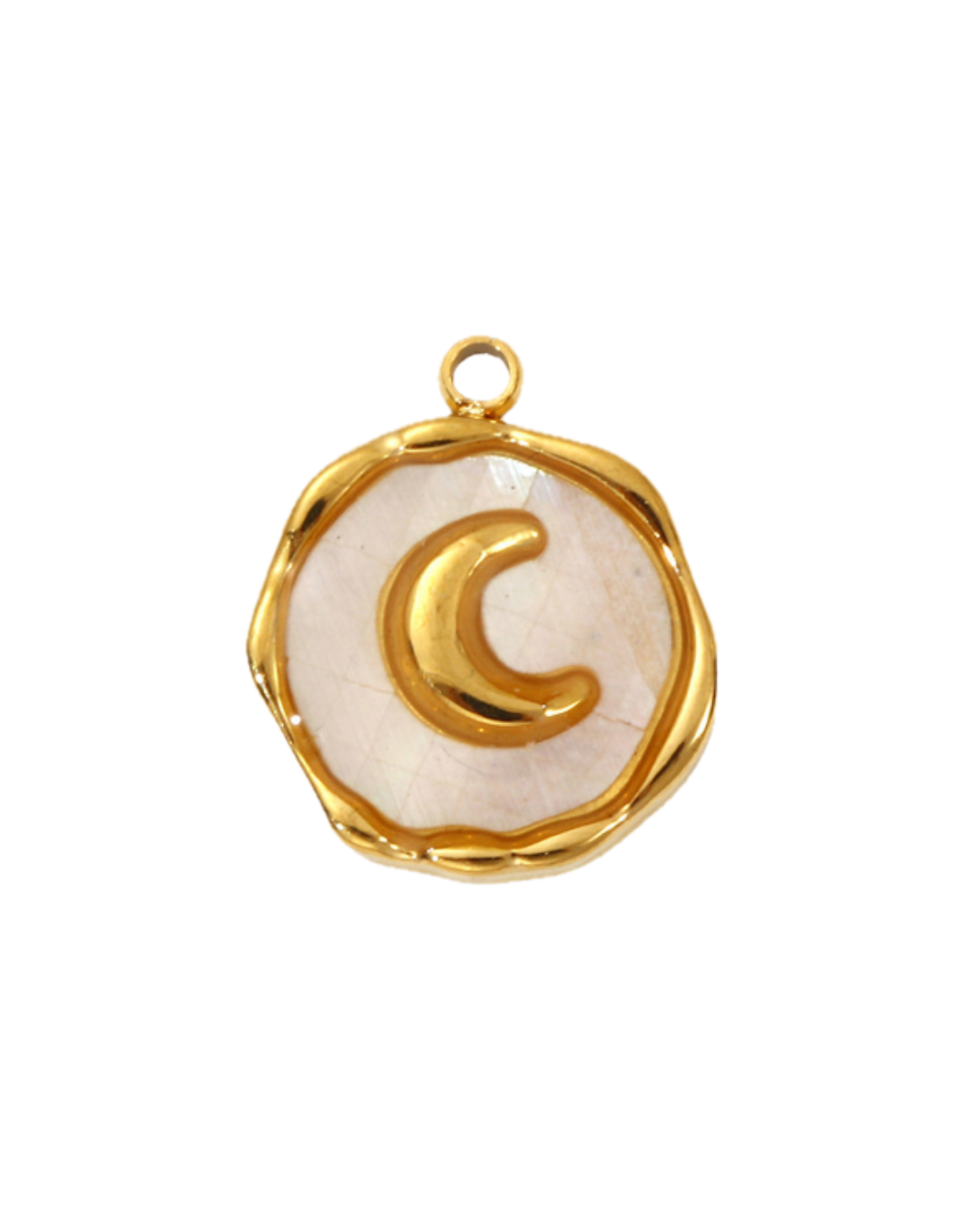 Charm médaille coeur & lune