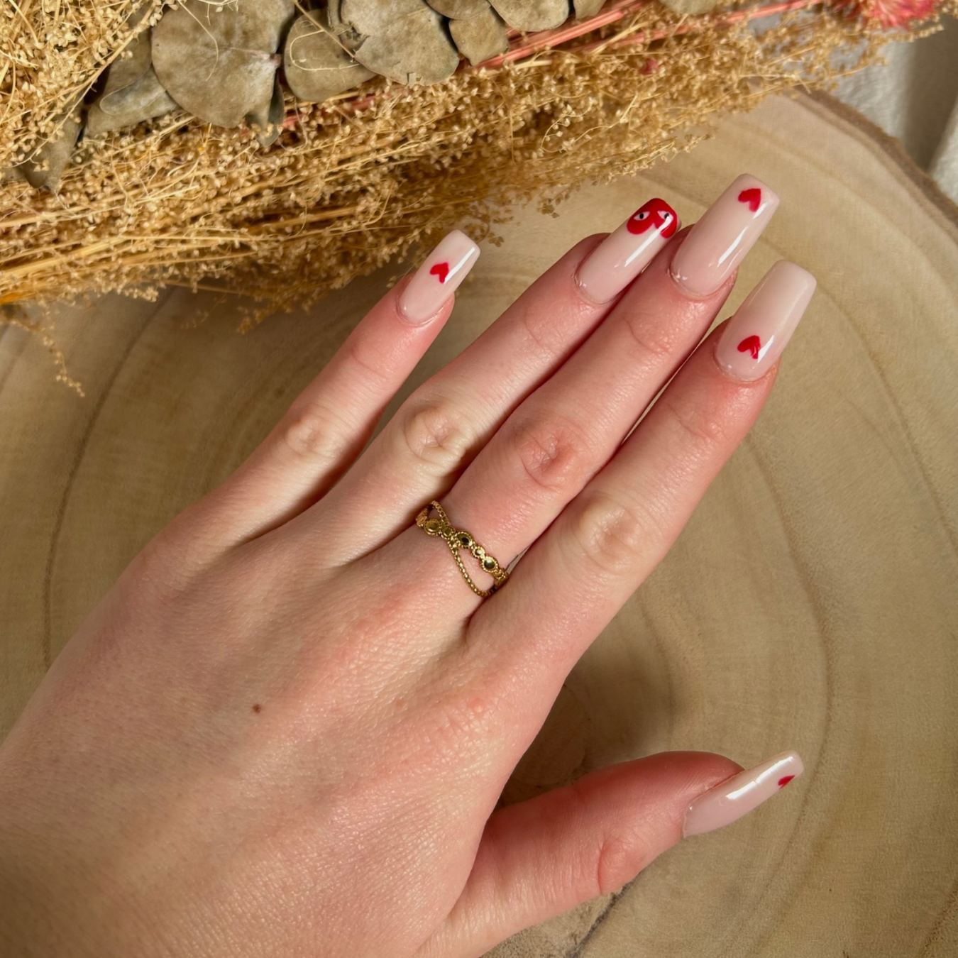 Bague ajustable en acier inoxydable doré