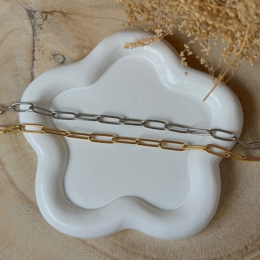bracelet acier inoxydable doré et argenté à personnaliser avec charms