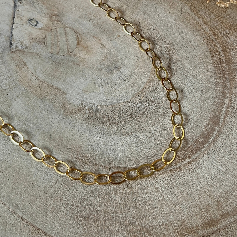 collier acier inoxydable doré à personnaliser avec charms
