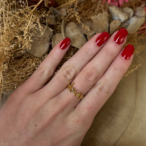 Bague ajustable en acier inoxydable doré