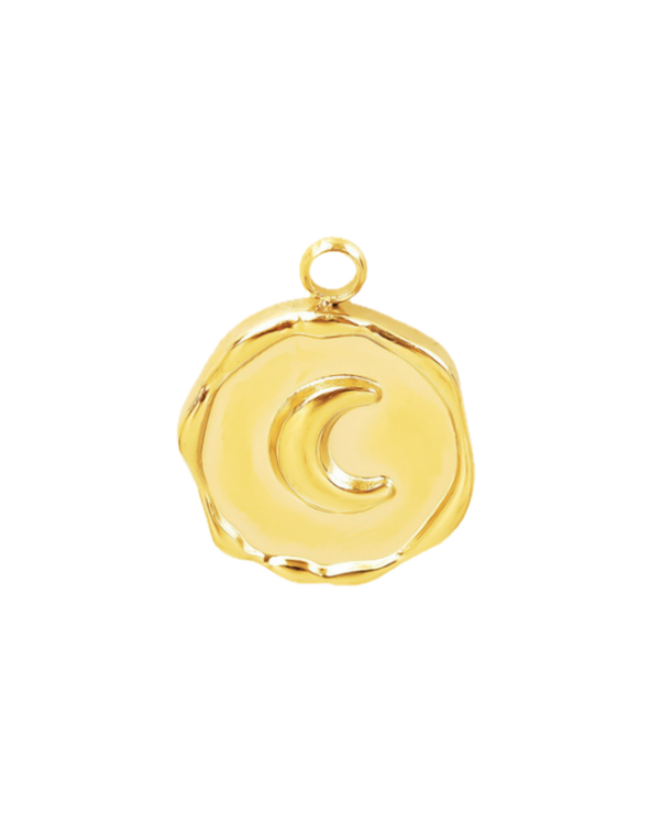 Charm médaille coeur & lune