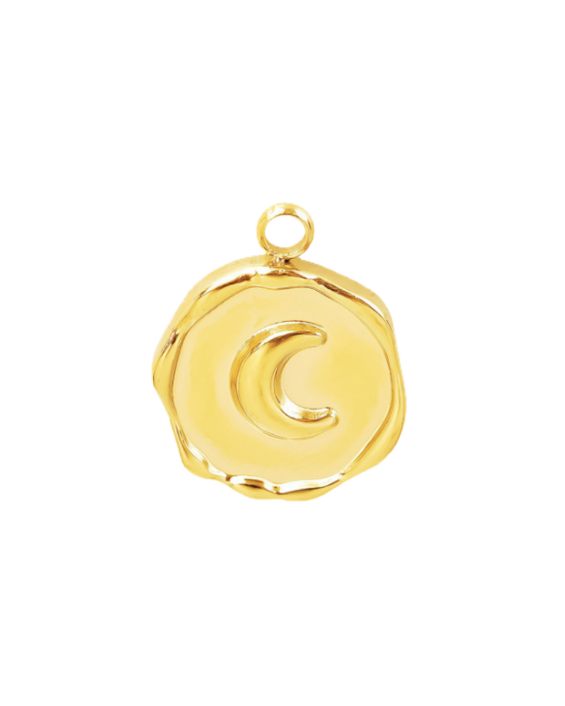 Charm médaille coeur & lune