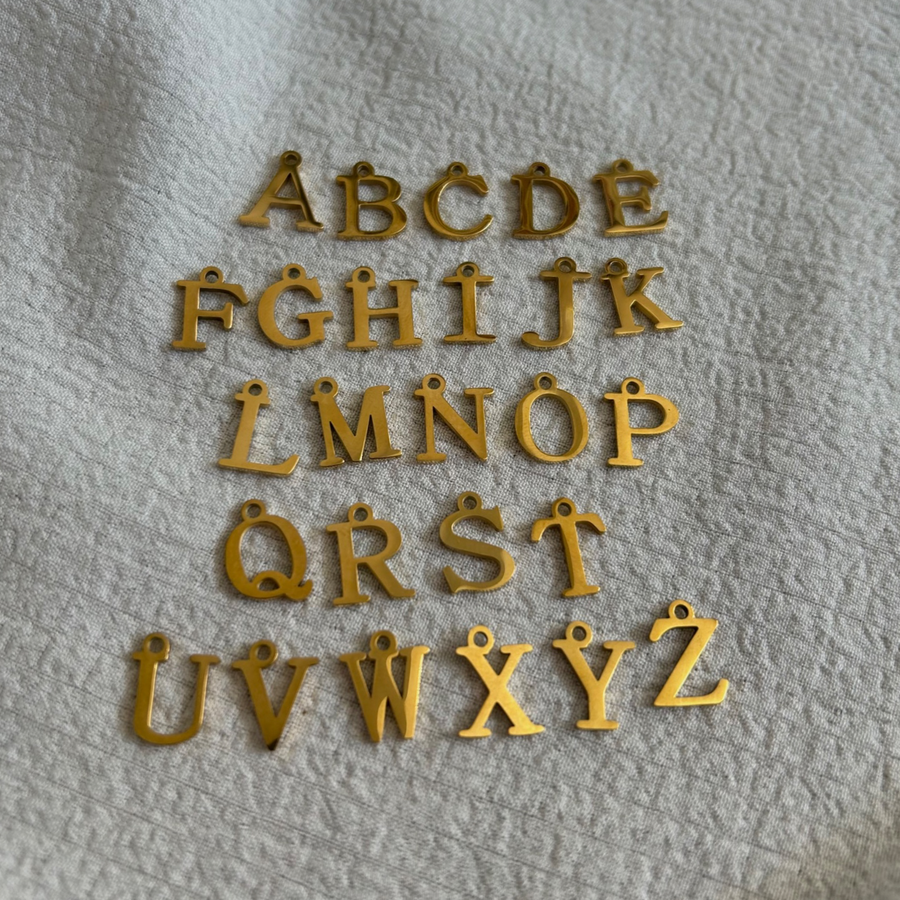 Charms lettres A à Z pour personnalisation de colliers