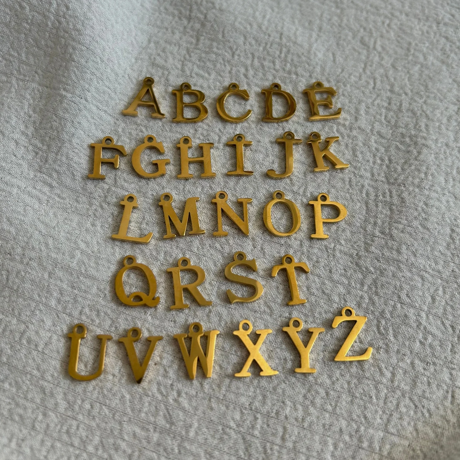 Charms lettres A à Z pour personnalisation de bracelets